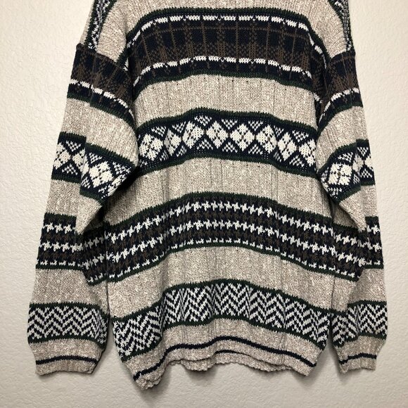 Hill & Archer Vintage Grandpa Sweater Men's S 100% Cotton Knit Holiday Oversized - Picture 10 of 12